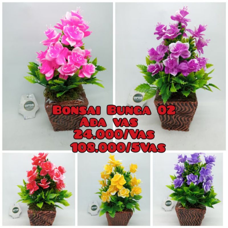 Bonsai Bunga 02 Bonsai Hiasan MejaTanaman hias Imitasi Bonsai Bunga Hias Dekorasi