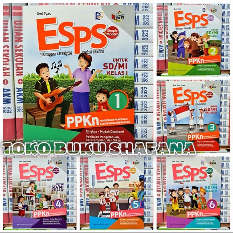 Original Buku ESPS PPKN Kelas 1 2 3 4 5 6 SD K13 Edisi Revisi Penerbit Erlangga