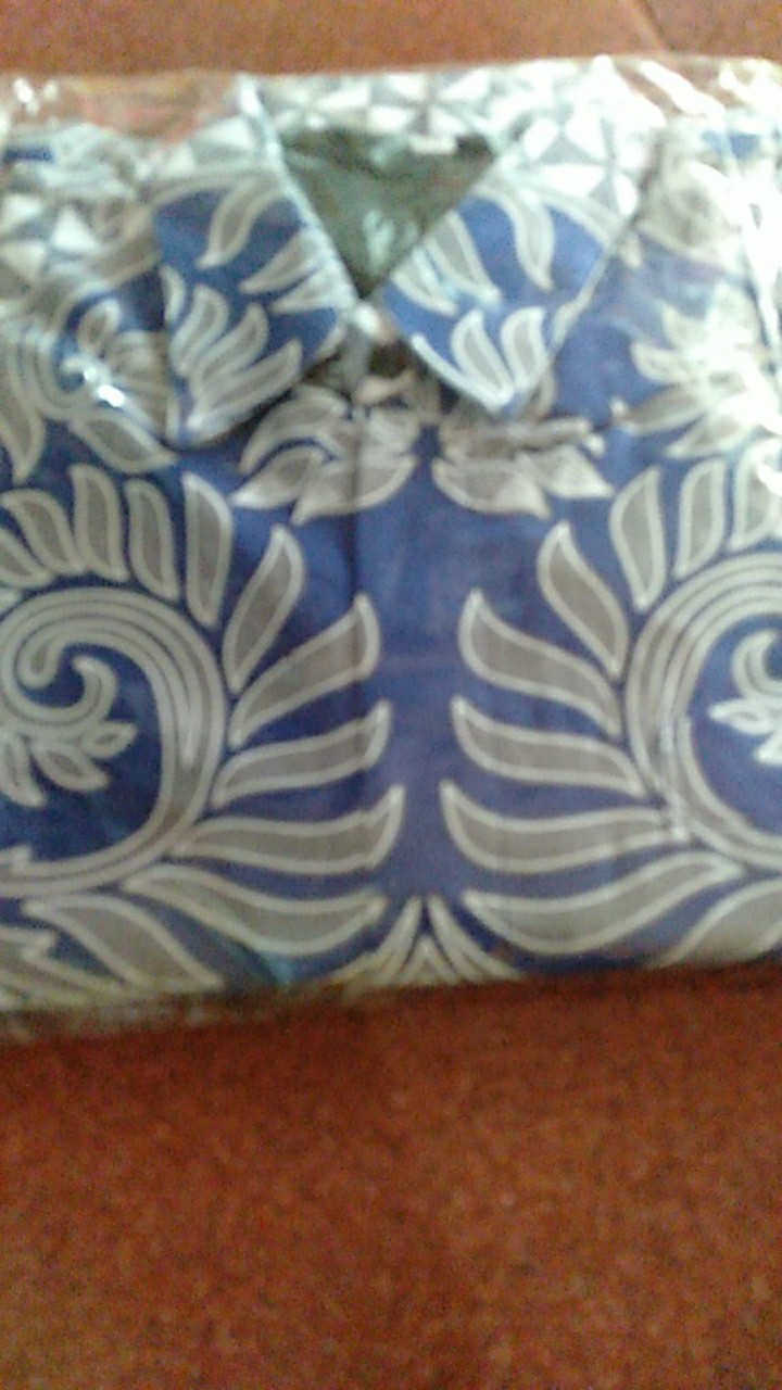 Gardha Navy Kemeja Batik Pria Eksklusif Lengan Pendek Modern Seragam Batik Ori By Anjani