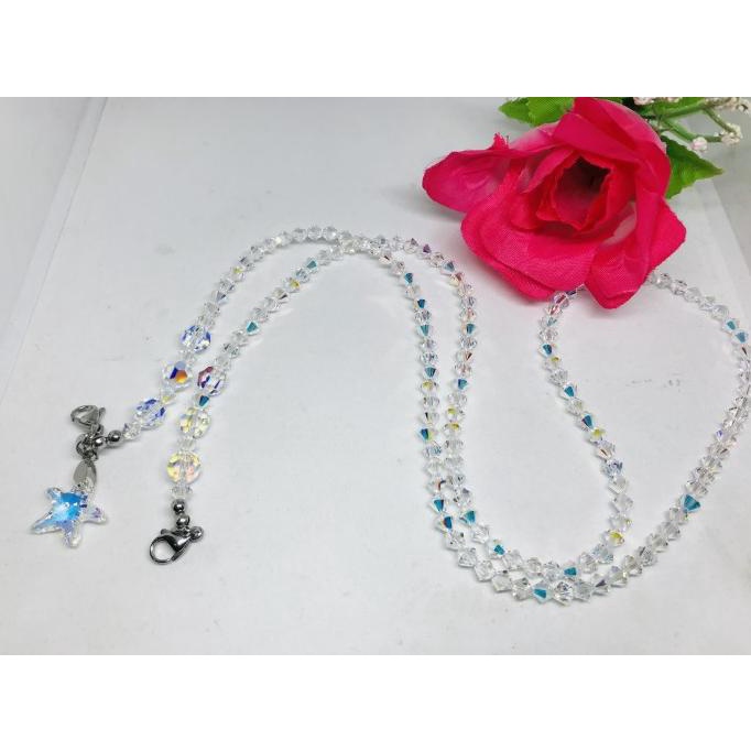 Strap Tali Gantungan Lanyard Kalung Masker Swarovski Ori