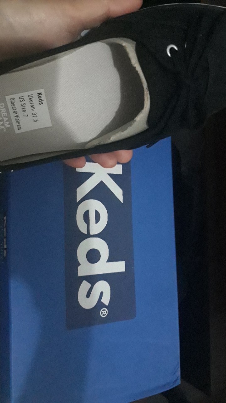 Keds Sepatu Wanita Teacup Twill Black Wf60309