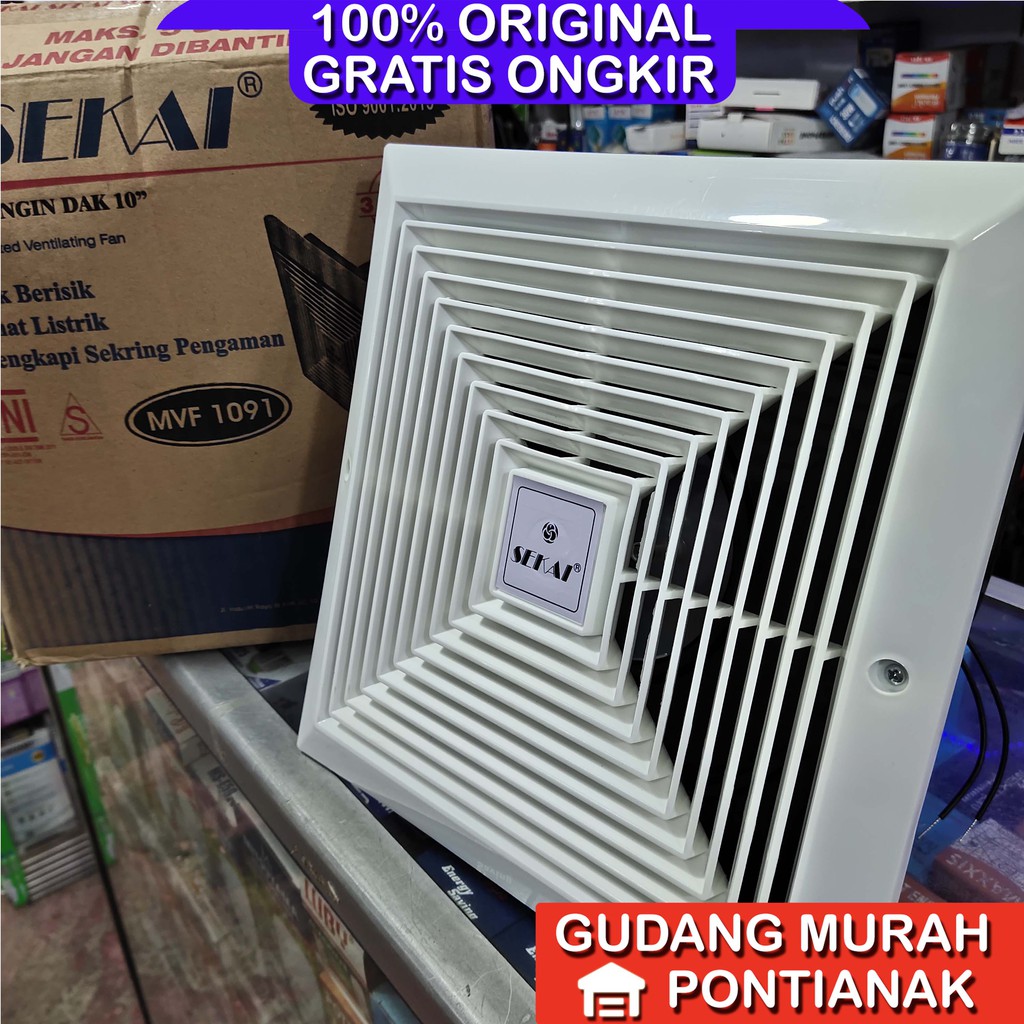 Exhaust Fan Ceiling Plafon Sekai MVF 1091 10inch 10&quot; wall hexos fan penyedot udara hawa panas asap