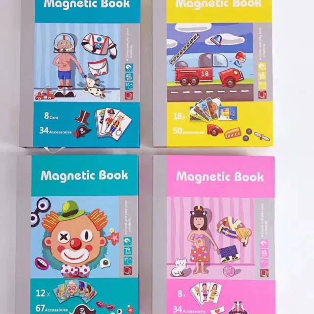 Magnetic Book Transportation Transportasi / profesi Occupation / Face mainan aktivitas anak Bk0129