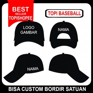 TOPI GRATIS BORDIR TULISAN LOGO CUSTOM JENIS TOPI BASEBALL SATUAN TOPISHOPEE RAFEL DENIM