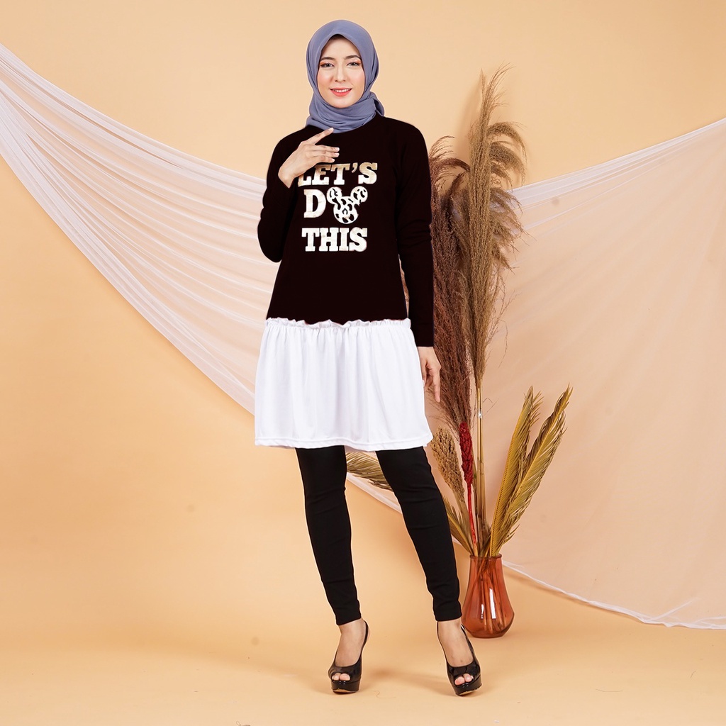 Tunik jumbo Wanita Baju syari muslimah bigsize XXL