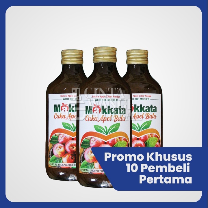 Jual CUKA APEL MAKKATA Batu Malang Organic Apple Cider Vinegar Original ...