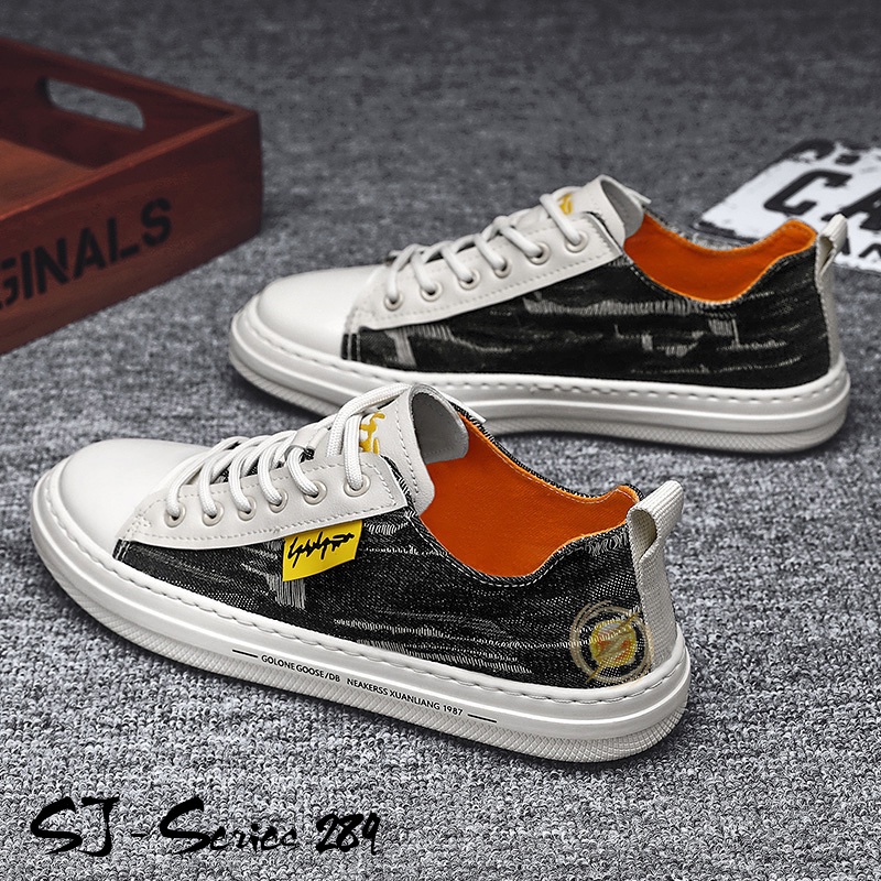 [JWALK] Sepatu Sneakers Pria Motif Jeans Trendy Keren Import Kualitas Premium -289