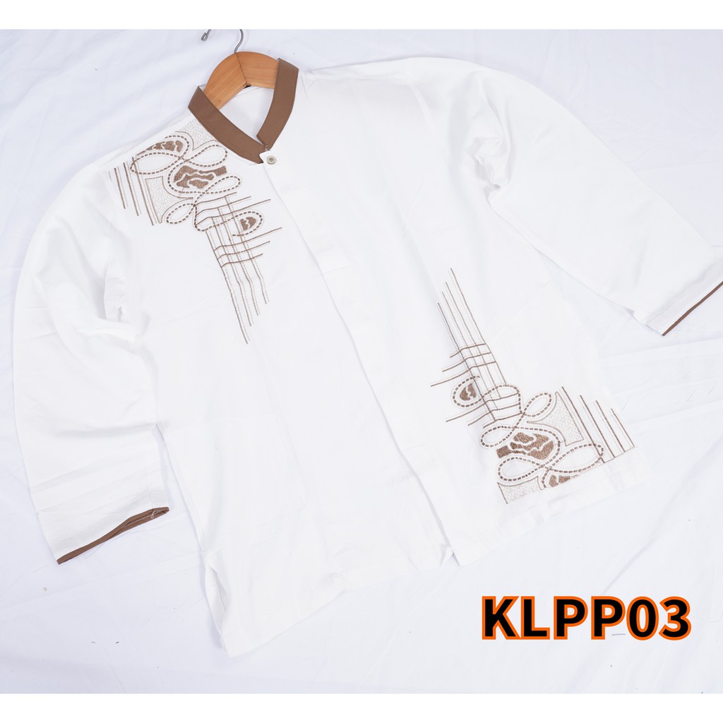 Baju koko Bordir Krem Lengan Panjang KPP03