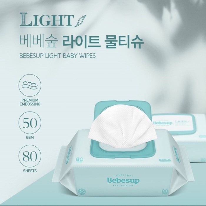 Bebesup Baby Wipes Zero / Light isi 80 / Tisue Basah Bebesup