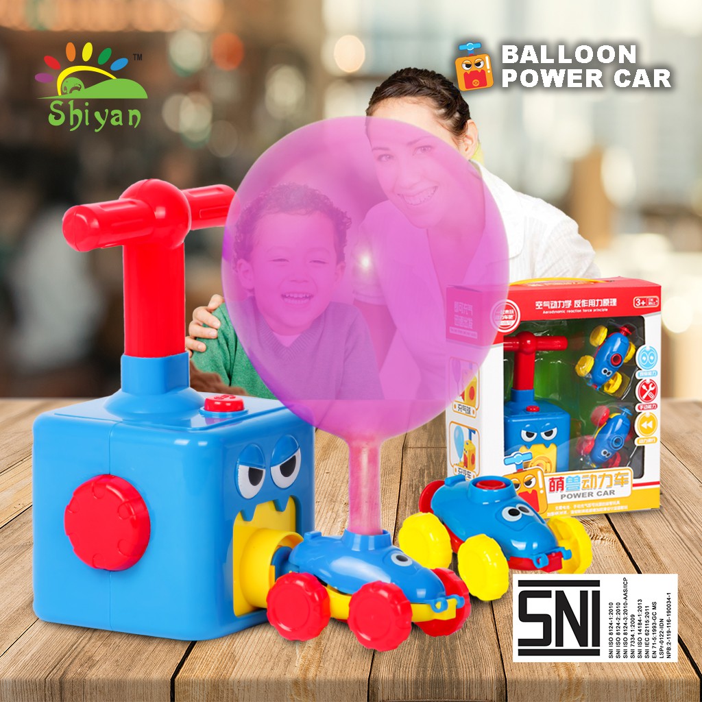 [Shiyan] mainan mobil pompa balon / air pressure powered balloon car mainan terbaru ber SNI