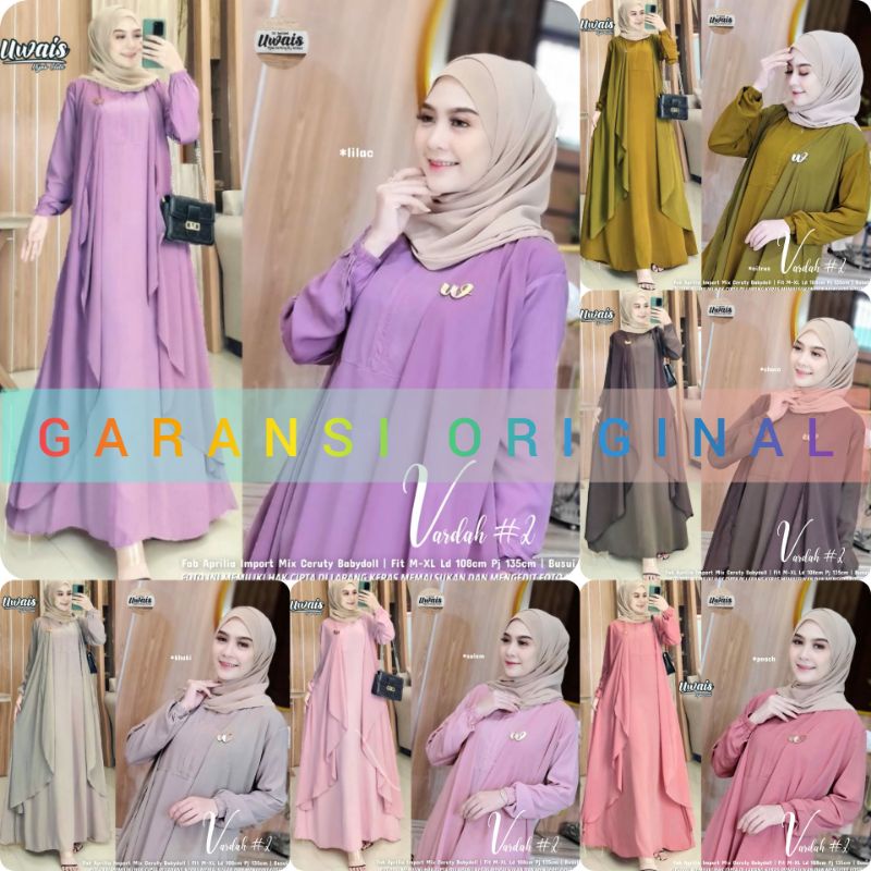 GAMIS SYARI POLOS TERBARU DRESS SYARI MEWAH || VARDAH 2 BY UWAIS