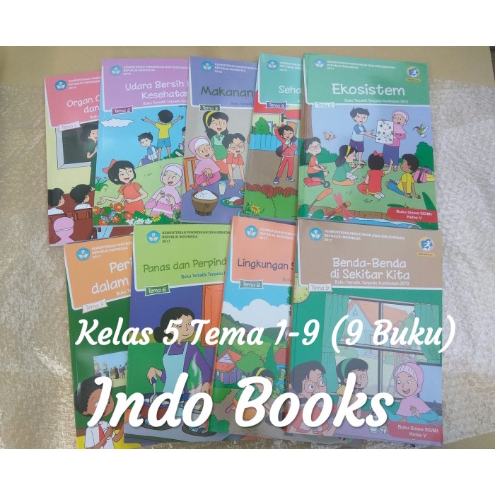

❤BISA COD❤ Paket Lengkap Tematik SD Kelas 5 Semester 1&2 Tema 1-9 (9Buku)