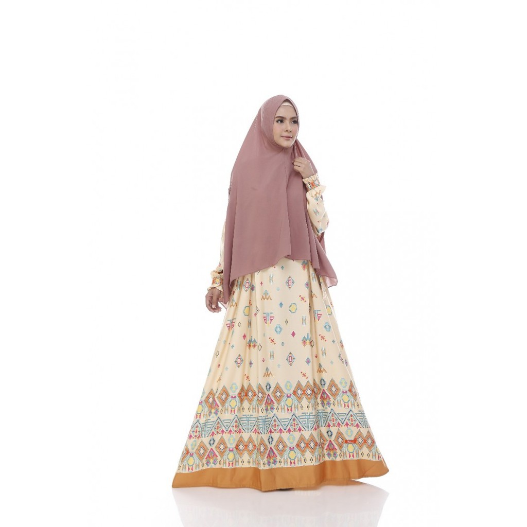 Baju Muslim Gamis Nibras Syar'i NS 40 Kuning Bagus Murah