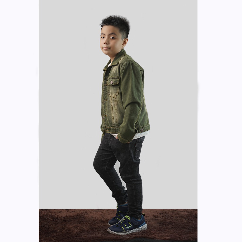 Jaket Jeans Denim Outdoor Washed anak anak Unisex - TheXshop Demian