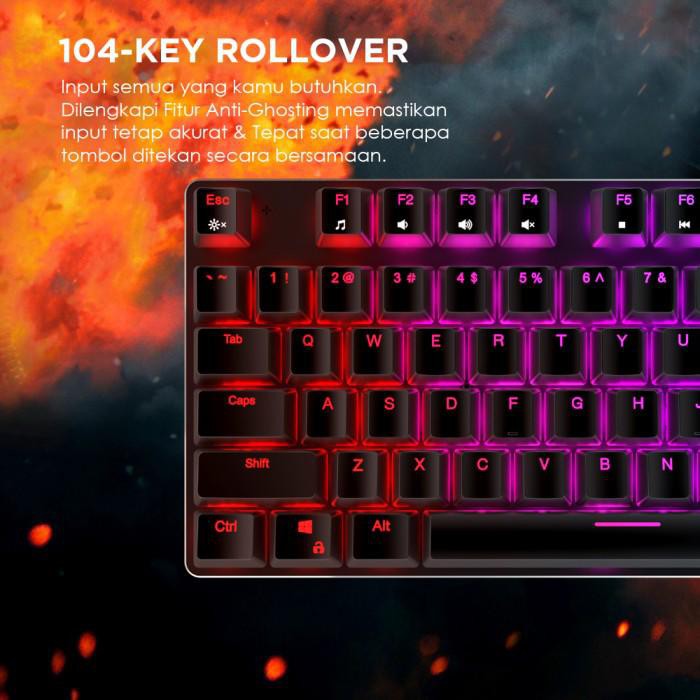 Aukey Keyboard Mechanical RGB - Outemu Red Switches - 500694 - KM-G12