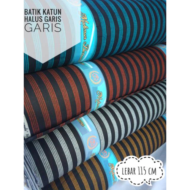  kain  batik katun halus motif  garis  garis  Shopee Indonesia