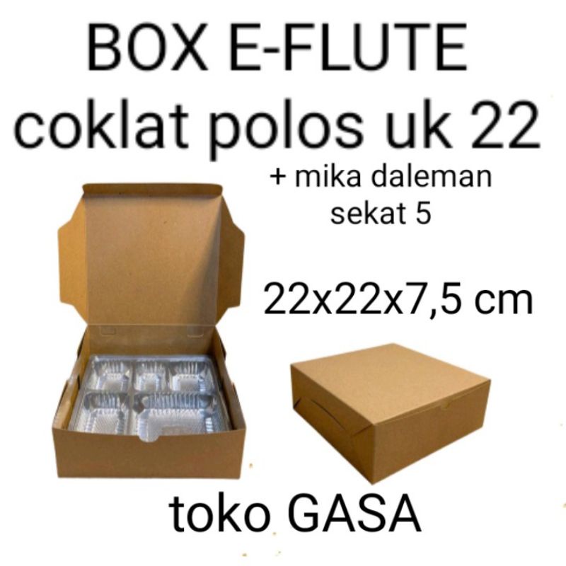 

Box E-Flute Eflute ukuran 22 - R10B Kotak Nasi coklat 22cm x 22cm/Box Kardus E-Flute Coklat R10B Untuk Packaging Olshop Sovenir Baju Kotak Kado Hampers Snack Dus R10B tebal/Kotak makan nasi coklat /Dus Packing olshop