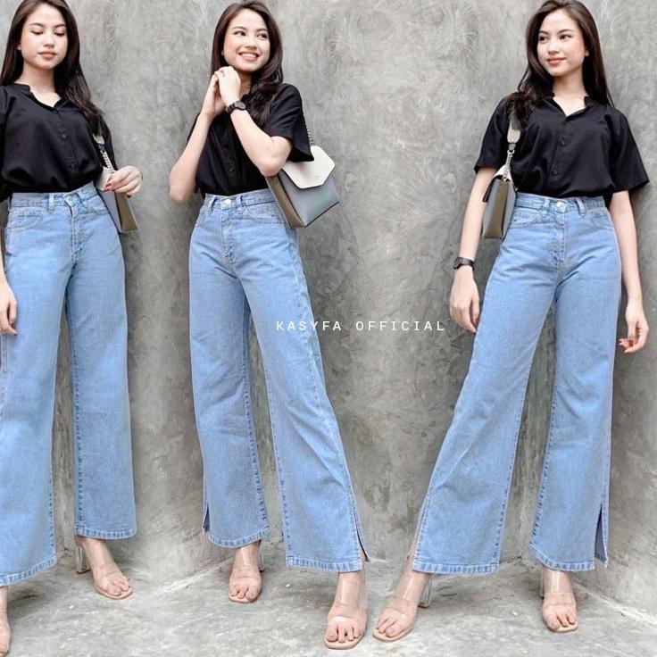 KULOT JEANS EONNI // CELANA KULOT JEANS BELAH PREMIUM {BAK.01Jl22ž}