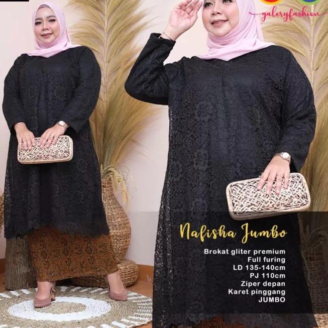 Model Baru.. Kebaya Jumbo Set Brukat XXL XXXL XXXXL LD 110 120 130 140 CM ( BISA DI BELI TERPISAH ) 