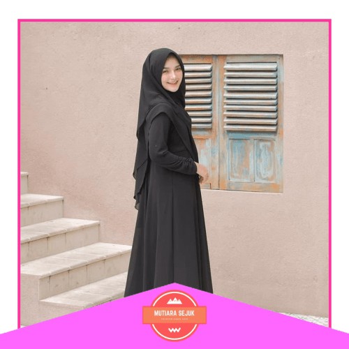 BISA COD  Baju Gamis Syari Wanita Terbaru Mayra Setelan Syari Ceruty Termurah