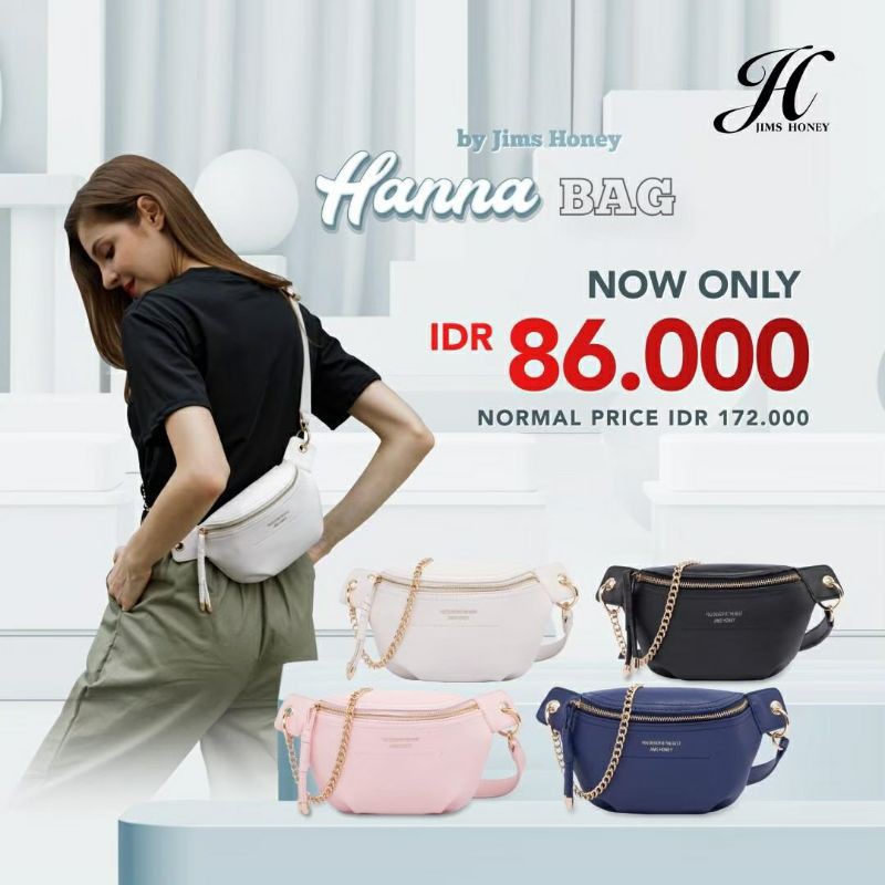 HANNA WAIST BAG JIMS HONEY Tas Selempang Tali Rantai Sling Kecil Mini Murah Fashion Import Ori JH