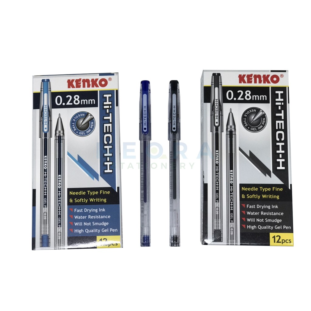 

Kenko Gel Pen / Pen Tinta Gel Hi-Tech 0,28 mm (Warna Hitam / Biru)