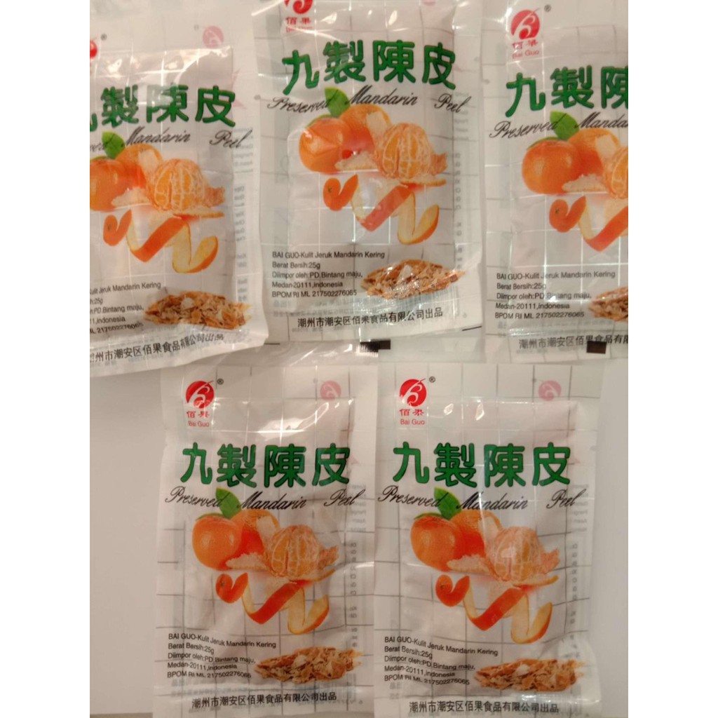 Manisan Kulit Jeruk Mandarin Preserved Mandarin Peel BPOM RI 25 g