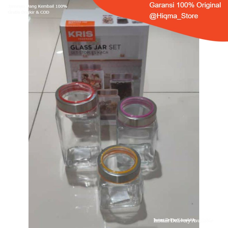 Toples / Krishome Set 3 Pcs Stoples Kaca / Toples Kaca