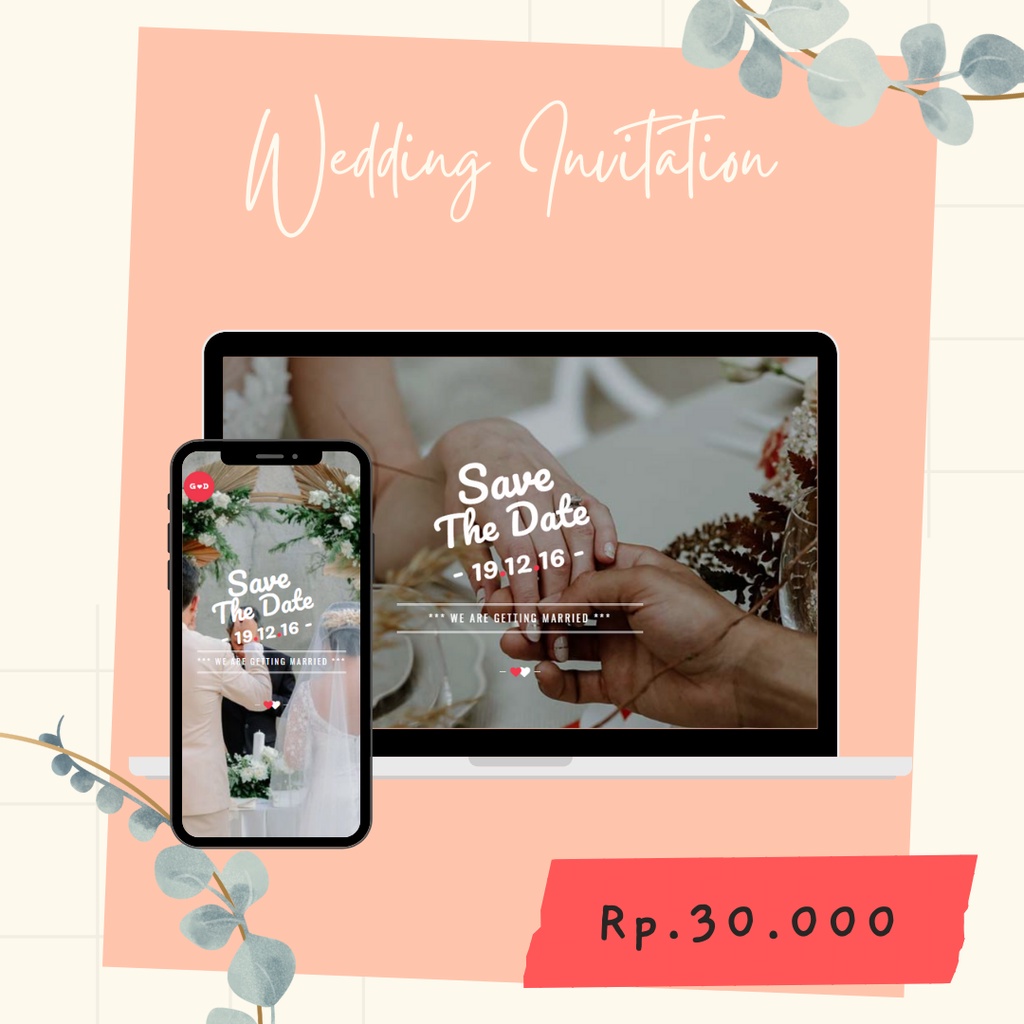 Jual Undangan Pernikahan Digital Web (Demo 1) | Shopee Indonesia