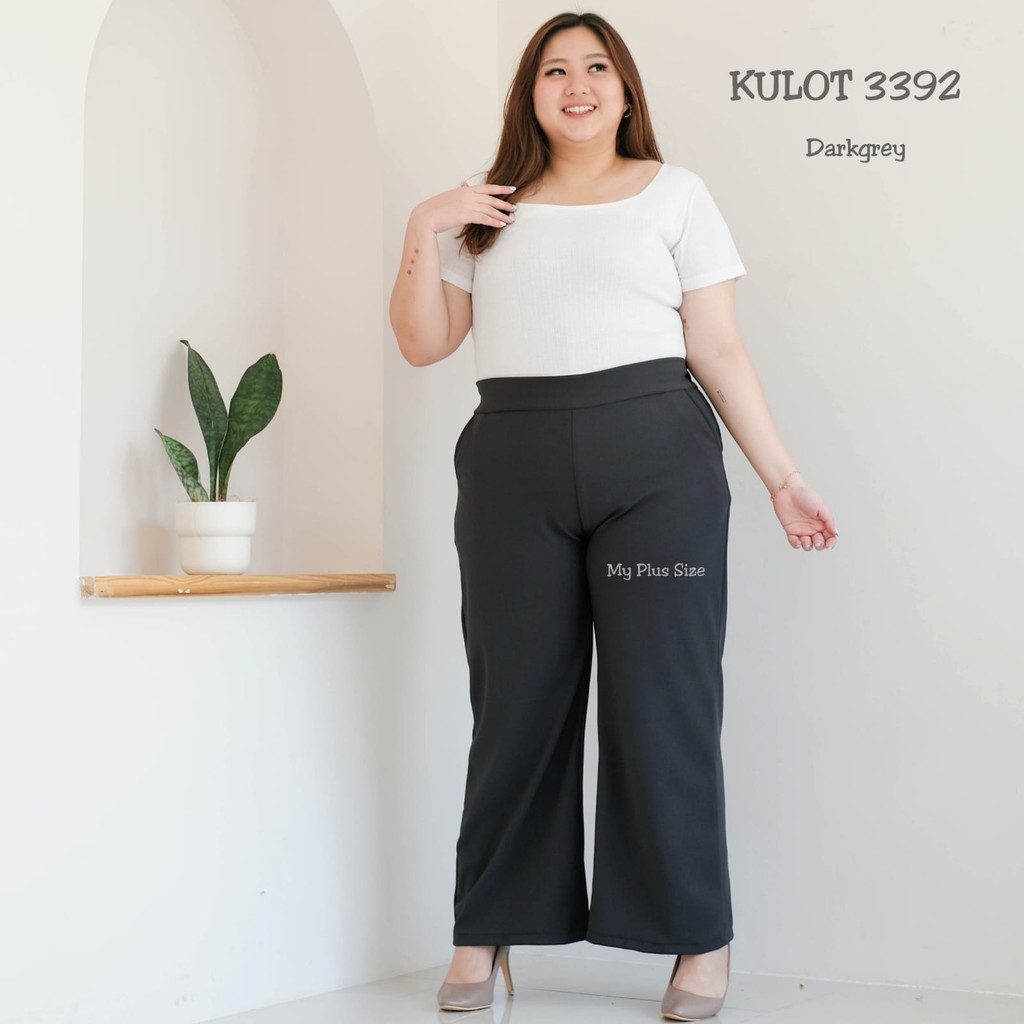 Celana kulot knit jumbo 3392, 3XL &amp; 5XL