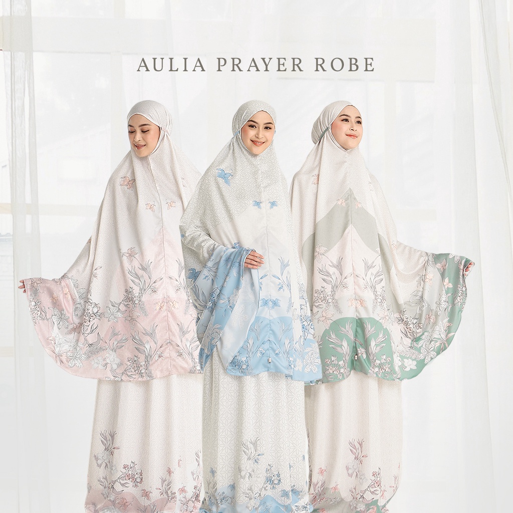 AUTHENTISM ID | Aulia Prayer Set - Mukena Dewasa Silk Premium Motif Travel Friendly Ekslusif Design