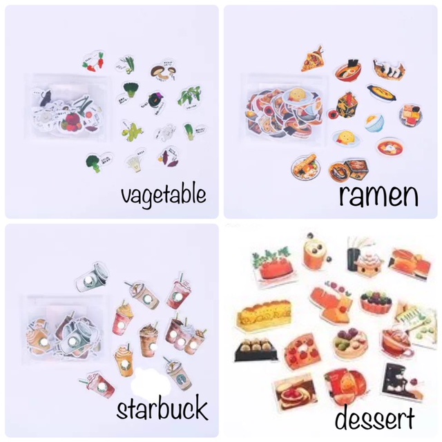 

STIKER aesthetic food edition 1pack 30pcs