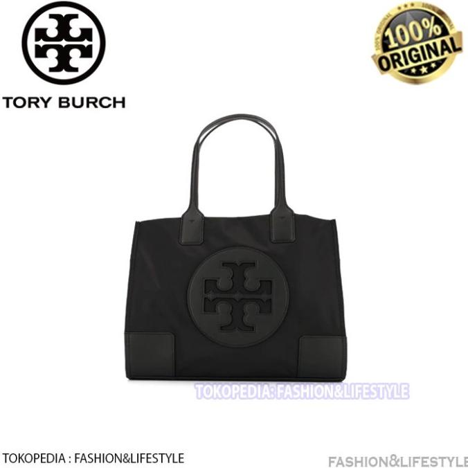 Tory Burch Ella Nylon Tote Small Black - Tas Tory Burch Original 100%