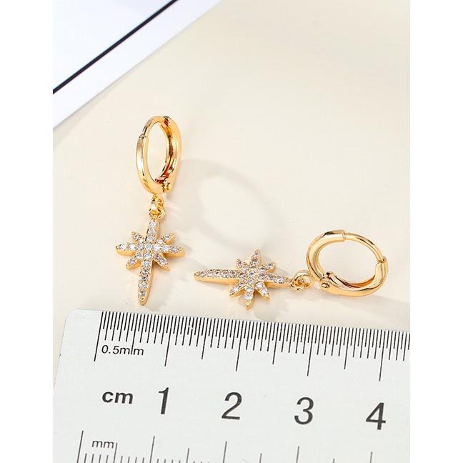 LRC Anting Tusuk Fashion White K Star-shaped Diamond K45353