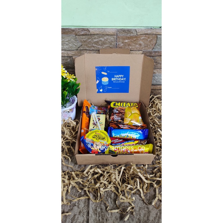 

Hampers snack box biru