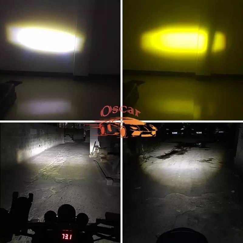 Lampu Laser utama motor mobil D2 2warna putih kuning LAMPU KAKI H4 LASER