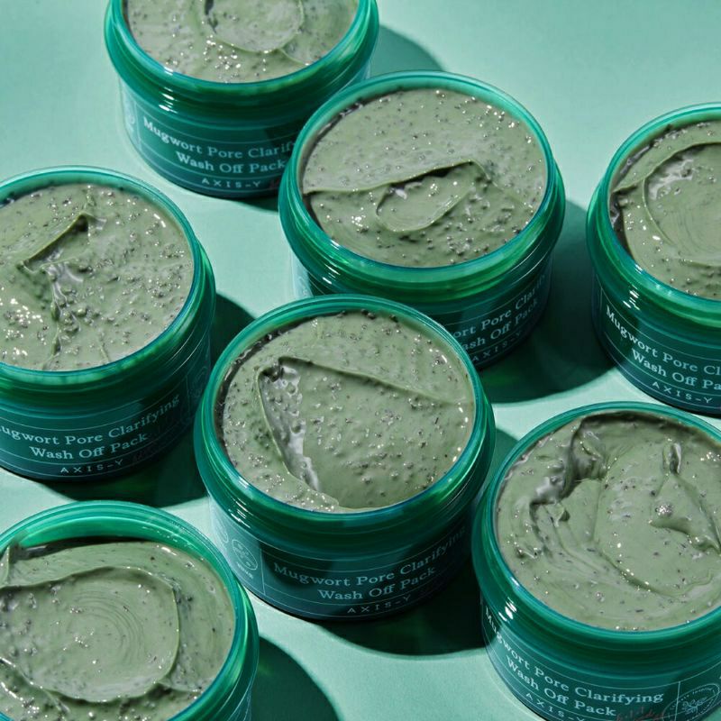 mugwort pore clarifying wash off pack 100gr by axis-y