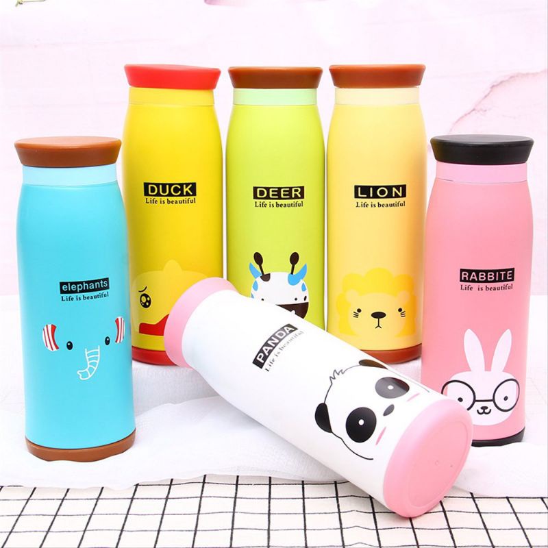 tremos animal karakter hewan binatang 500ml anti panas dingin termos thermos awet tahan lama polos a