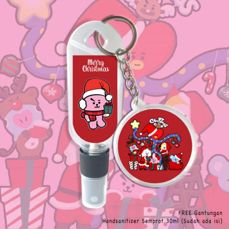 FREE GANTUBGAN KUNCI!! HAND SANITIZER NATAL BT21 COOKY/TATA/KOYA/RJ/CHIMMY/SHOOKY/MANG