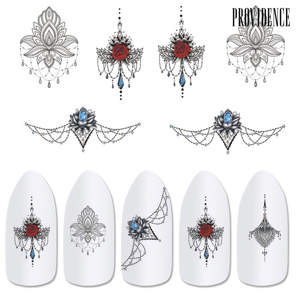 Providence Lovely Butterfly Chandelier Petal Nail Art Sticker Water Transfer Decal Manicure