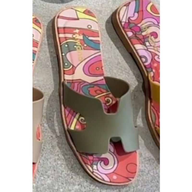 Sandal Tawana H Square Polos Import High Quality RF-Hijau