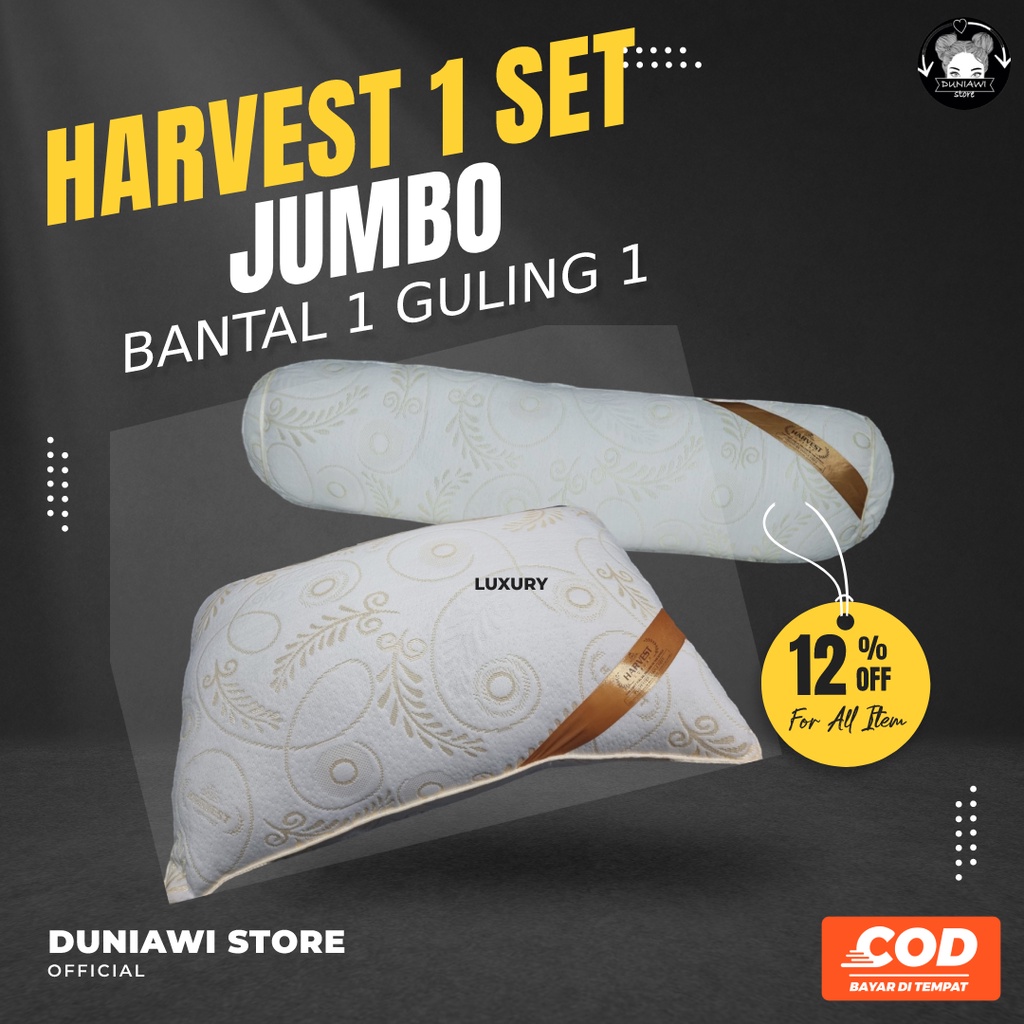 [1 SET] BANTAL GULING HARVEST (1 BANTAL + 1 GULING) UKURAN JUMBO PAKET 1.100 GRAM