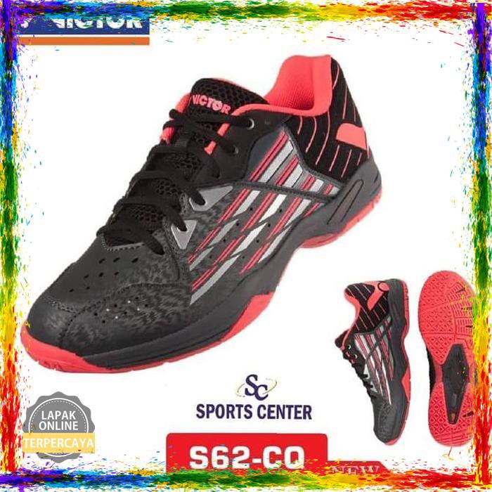 Terbaru New  Sepatu Badminton Victor S 62 / S62 Cq +Free Kaos Kaki Barang Original