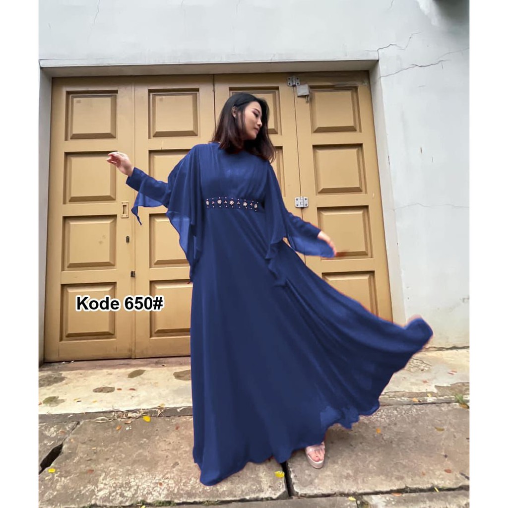 [VM] - Gamis wanita fashion /dress Panjang ceruty muslim _ Mydress_collection 650#