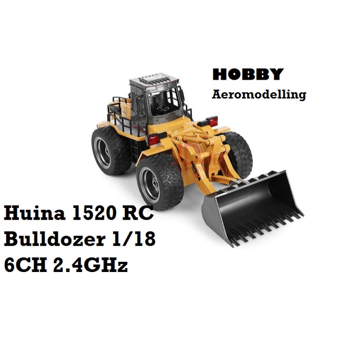 Mainan Buldozer alat berat Huina 1520 remote control - N1