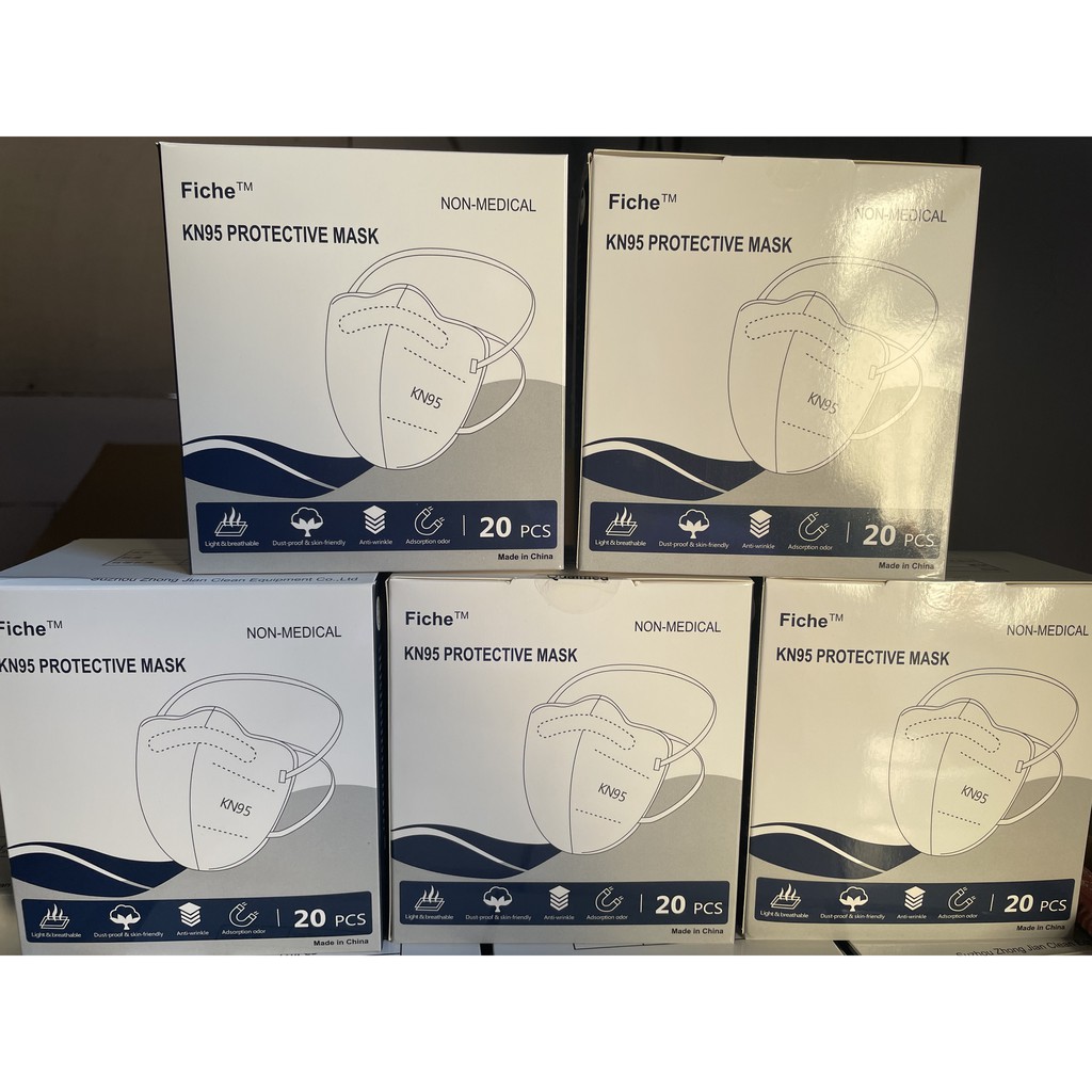 Masker KN95 1 Box isi 20pcs 5 ply/Kn95 Protective Mask Putih