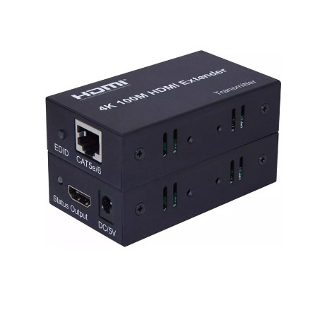 Hdtv Extender over NB lan cat 5e 6 6e 6a single tx rx 100 meter 4k 2k adaptor - Hdtv to rj45 100m UHD adapter