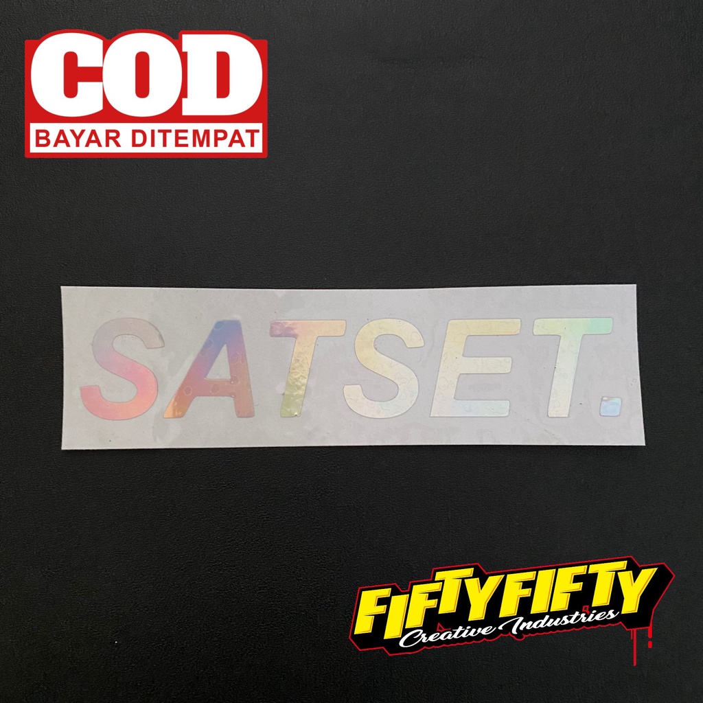 Stiker SATSET Stiker Cutting Reflektif Mantul Cahaya