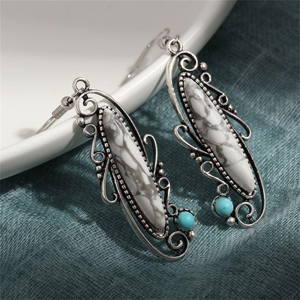 Nanas Retro Anting Wanita Gadis Perhiasan Hadiah Logam Telinga Menjuntai