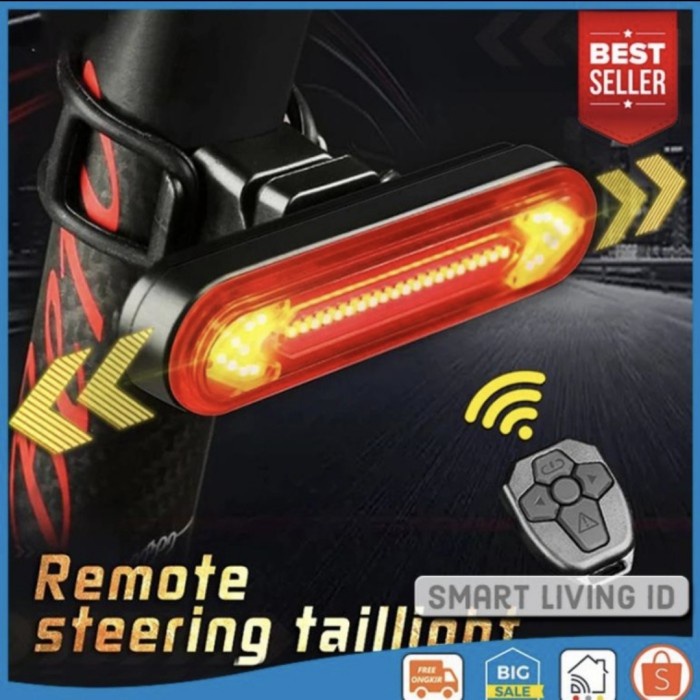 Lampu Sepeda Sein Kanan Kiri Wireless Remote Bk600 Taillights Rockbros